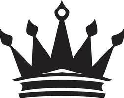 Elegance in Black Crown Emblem Vector Artistry Magnified Crown in Black