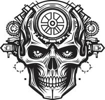 Futuristic Mechanical Skull Design A Cyberpunk Dream Abstract Techno Skull A Symphony of Engineering vector