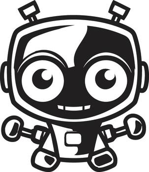 Space Age Sidekick A Futuristic Mini Robot Icon Robo Rascal The Stylish Small Robot Logo Design vector