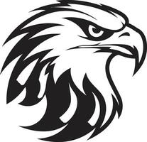 Eagle Emblem in Black Wings of Strength Vector Icon