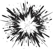 Dynamic Breakdown Black Vector Icon Vector Artistry Redefined Comic Explosion Emblem