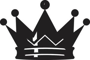 elegante autoridad negro corona diseño logo icónico poder soltado negro emblema diseño vector