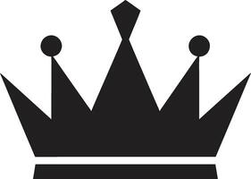 Crown of Excellence Black Logo with Icon Black and Regal Crown Vector Symbol