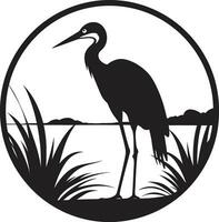 Heron Vector Art with Elegance Heron Profile in Sleek Design