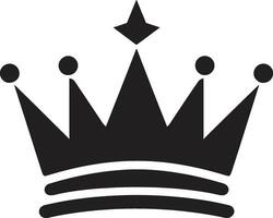 Crown of Distinction Black Logo Design Black and Exquisite Crown Vector Symbol