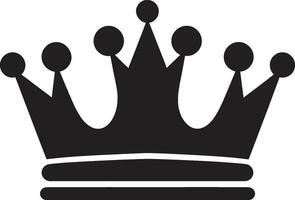 Vector Artistry Magnified Crown in Black Royal Grandeur Black Crown Icon in Vector