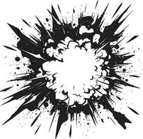 Dynamic Breakdown Black Vector Icon Vector Artistry Redefined Comic Explosion Emblem