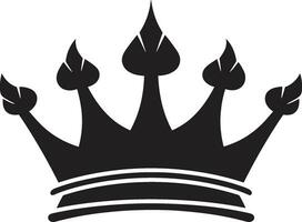 Monarchs Elegance Black Logo with Crown Regal Excellence Vector Icon in Black