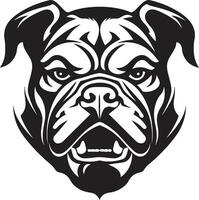 negro y dinámica buldog vector símbolo majestuoso mascota buldog logo