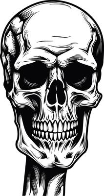 Epic Enigma A Stylish Skull Illustration Ebon Ritual The Occult Skull Icon