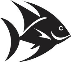 Elegant Angelfish Mastery Black Vector Emblem Angelfish Essence in Black Logo Perfection