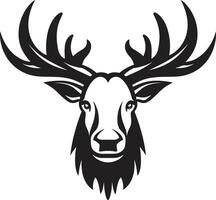 Vector Moose Icon in Contemporary Flair Moose Profile with Timeless Elegance