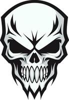 Cursed Destiny Vector Cryptic Skull Design Netherworlds Grin Black Skull Symbol