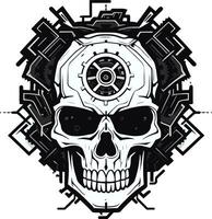 Vector Cyber Skull The Art of Machine Aesthetics Gothic Machine Symbol Where Dark Meets Industrial