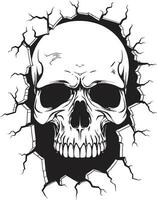 Vector Artistry Unveiled The Skulls Cryptic Escape Intricate Wall Intrusion A Glimpse of the Hidden Skull