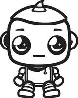 Gadget Guru A Sleek Mascot Logo Robo Rascal A Miniature Guardian Mascot vector