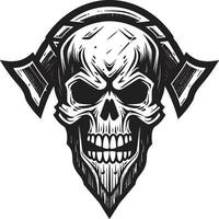 Ebon Enigma A Stylish Skull Logo Witching Whispers An Occult Icon vector