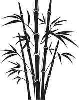 Iconic Natural Beauty Black Bamboo Logo Zen Inspired Design Black Logo with Bamboo Plant vector