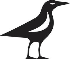 Onyx Soarer Seagull Heraldry in Vector Feline Majesty Unveiled Vector Seagull Design Emblem