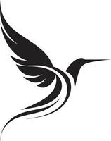 pulcro negro colibrí logo colibrí perfil vector símbolo