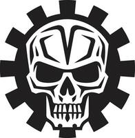 Mechanical Skull Majesty A Robotic Renaissance Cyberpunk Evolution The Digital Skull Emblem vector