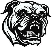 Vector Artistry Unveiled Bulldog Emblem Powerful Paws Black Bulldog Icon in Vector