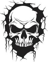 Vector Artistry Unveiled The Skulls Cryptic Escape Intricate Wall Intrusion A Glimpse of the Hidden Skull