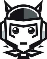 Sleek Cyber Scout Stylish Mascot Logo Design Robo Rascal A Space Age Mini Guardian vector