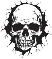 Unveiling the Unknown The Cryptic Skull in Vector Art Cracked Wall Mystery The Enigmatic Emergence of a Skull