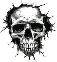 The Emergence of Mystery A Vector Skull Icon Unveiled Gothic Wall Resurgence The Hidden Gaze of the Skull