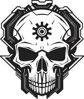 Artistic Mechanical Skull The Elegance of the Machine Majestic Black Skull Majesty Where Steampunk Meets Tech vector