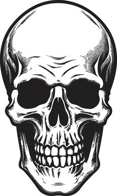 Obsidian Death Mark A Stylish Vector Logo Gothic Aura The Mystical Skull Design