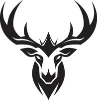 Moose Profile with Serene Elegance Moose Logo Design in Sleek Art vector