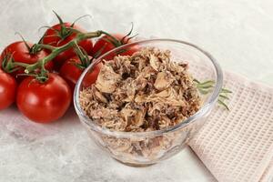 Canned tuna fish for salad photo