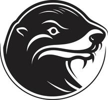 Sculpted Billabong Beauty Black Vector Platypus Design Elegance in the Wetlands Platypus Emblem in Monochrome