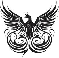 Phoenix in Moonlight Abstract Phoenix Symbol vector