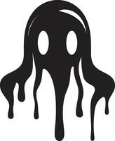 Creepy Crawl of Slime Intriguing Vector Logo Ghastly Gooey Trail An Ominous Slime Symbol