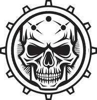 Cyberpunk Machine Skull A Fusion of Style and Tech Sculpted Tech Icon The Precision of Cybernetics vector