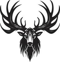 Sleek Moose Emblem for Bold Branding Moose Silhouette with Minimalistic Flair vector