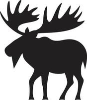 Modern Moose Symbol for Branding Excellence Elegant Moose Silhouette with Regal Appeal vector