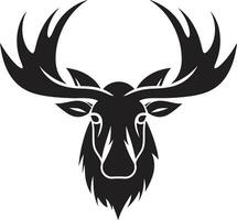 Moose Silhouette with Contemporary Flair Moose Profile in Vector Artistry