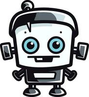 Elegant Robo Tot A Futuristic Mascot Symbol The Cyber Scout A Small Robot Mascot Emblem vector