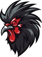 Rooster Emblem in Elegant Design Graceful Rooster Silhouette for Brand Impact vector