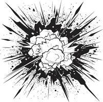 Black Beauty Comic Explosion Logo Mastery Exciting Explosion Black Vector Icon