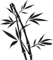 Vector Artistry with Black Bamboo Plant in Monochrome Harmony Tranquil Serenity in Black Natural Beauty with Bamboo in Vector