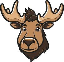 Moose Emblem in Vector Artistry Moose Majesty with Bold Black Appeal