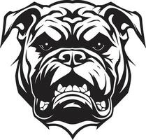 Elegant Black Logo Bulldog Design Vector Icon Vector Artistry Bulldog Emblem in Black