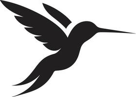 Hummingbird Vector Artwork Sleek Black Hummingbird Logo