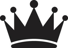 Regal Excellence Vector Icon in Black Crowning Achievement Black Crown Emblem