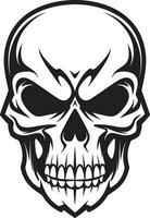 Ebon Monarch Brooding Skull Symbol Phantoms Gaze Enigmatic Emblem vector